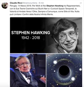 Stephen Hawking, le reazioni social sulla morte 8