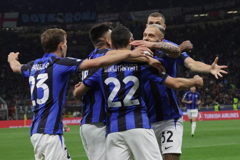 Festa Inter dopo il primo gol