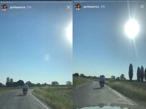 Dopo la cacciata dall'Aula, Sgarbi si regala un giro in Vespa senza casco