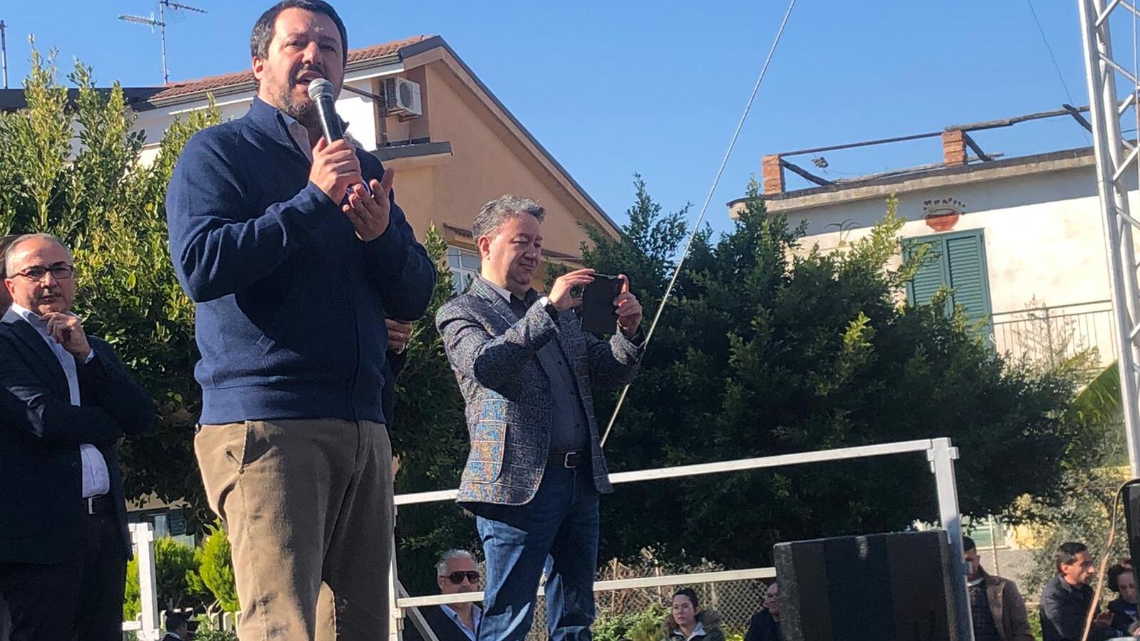 Salvini a Riace: "Quando andrò al governo bloccherò gli sbarchi"