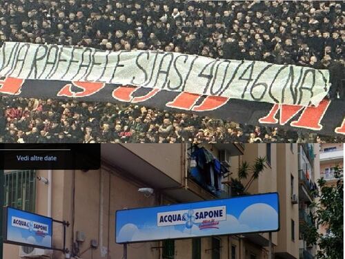"Via Raffaele Stasi...": perché lo striscione durante Milan-Napoli è uno sfottò ai napoletani