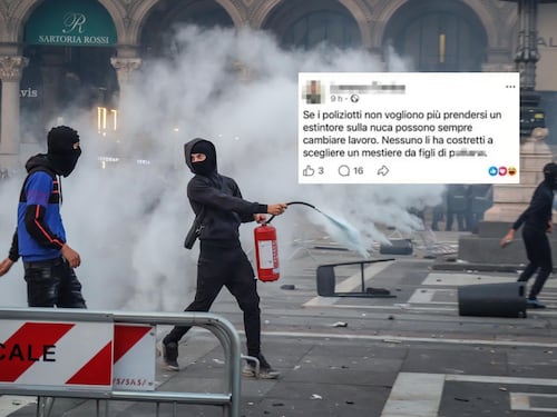 “Se i poliziotti non vogliono prendersi un estintore sulla nuca, cambino lavoro”. Il post choc del dottorando contro gli agenti