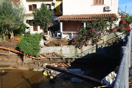 I danni dell'alluvione nella zona di Olbia 7