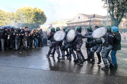 Scontri a Roma alla manifestazione pro Palestina 2