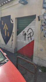 Roma, raid vandalico contro l'ex sede del Msi di via Assarotti  2
