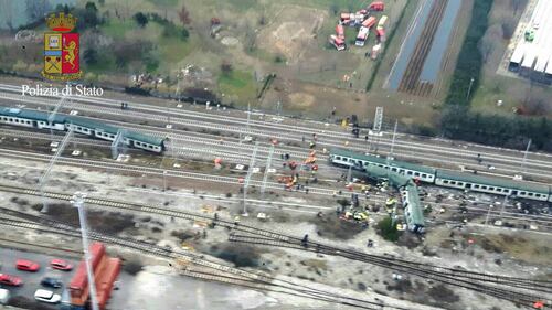 Treno deragliato, le immagini dall'alto 5