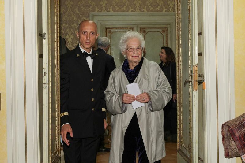 La senatrice Liliana Segre arriva al Senato 6