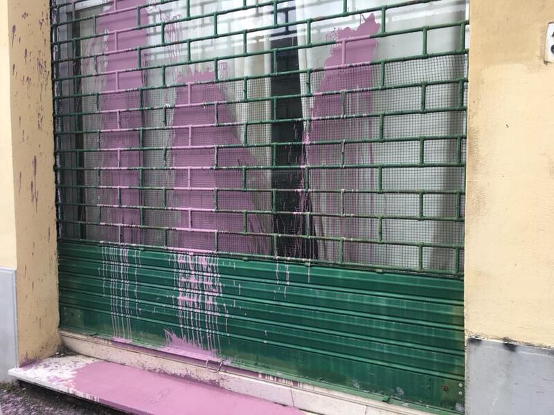 Imbrattata la sede di Casaggì a Firenze 2