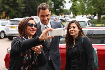 Federer a Wimbledon con lo sky-line di Londra sulle scarpe 14