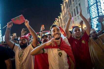 Esplode la gioia dei tifosi del Marocco 2