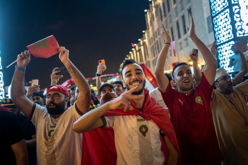 Esplode la gioia dei tifosi del Marocco 2