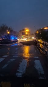 La voragine apertasi a Vicenza a causa del maltempo 1