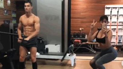 Ronaldo in forma smagliante: lavoro in palestra hot con Georgina