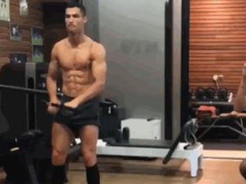 Ronaldo in forma smagliante: lavoro in palestra hot con Georgina