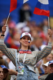 Mondiale 2018, tifosi festanti sugli spalti dello stadio Luzhniki di Mosca 9