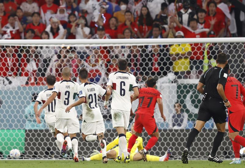 Hwang segna il gol del 2-1 in Corea del Sud-Portogallo