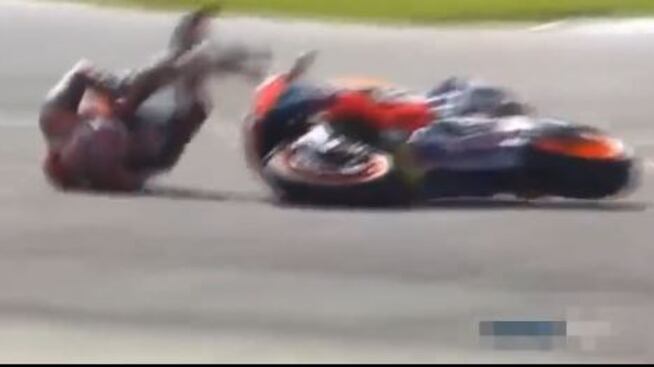 Gp Austria, Marquez cade nelle libere