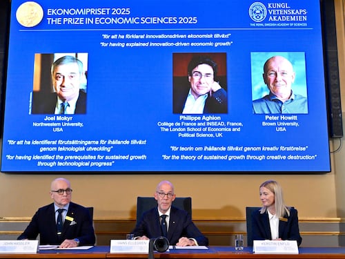 Nobel per l'Economia a Aghion, Howitt, Mokyr per gli studi sulla crescita economica guidata dall'innovazione