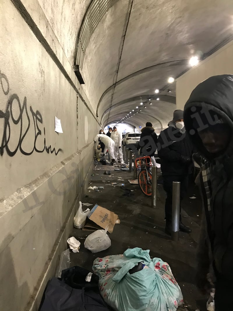 Sgomberato il tunnel in Centrale: degrado fuori controllo 2