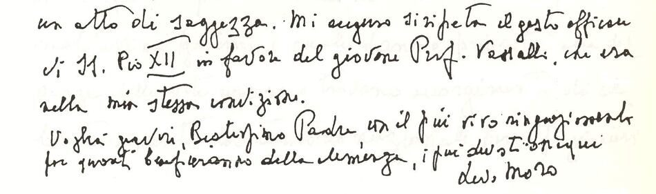La grafia di Moro durante il sequestro delle Br 2