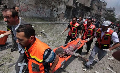Quartiere di Gaza spazzato via 5