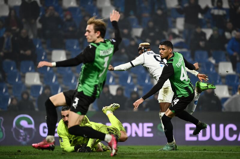 Osimhen gol Sassuolo Napoli