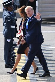 Il Presidente Trump e la First Lady arrivano in Inghilterra per gli incontri ufficiali 5