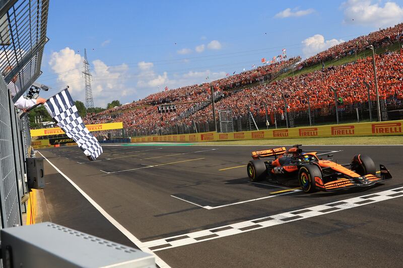 F1 Ungheria gara Piastri arrivo
