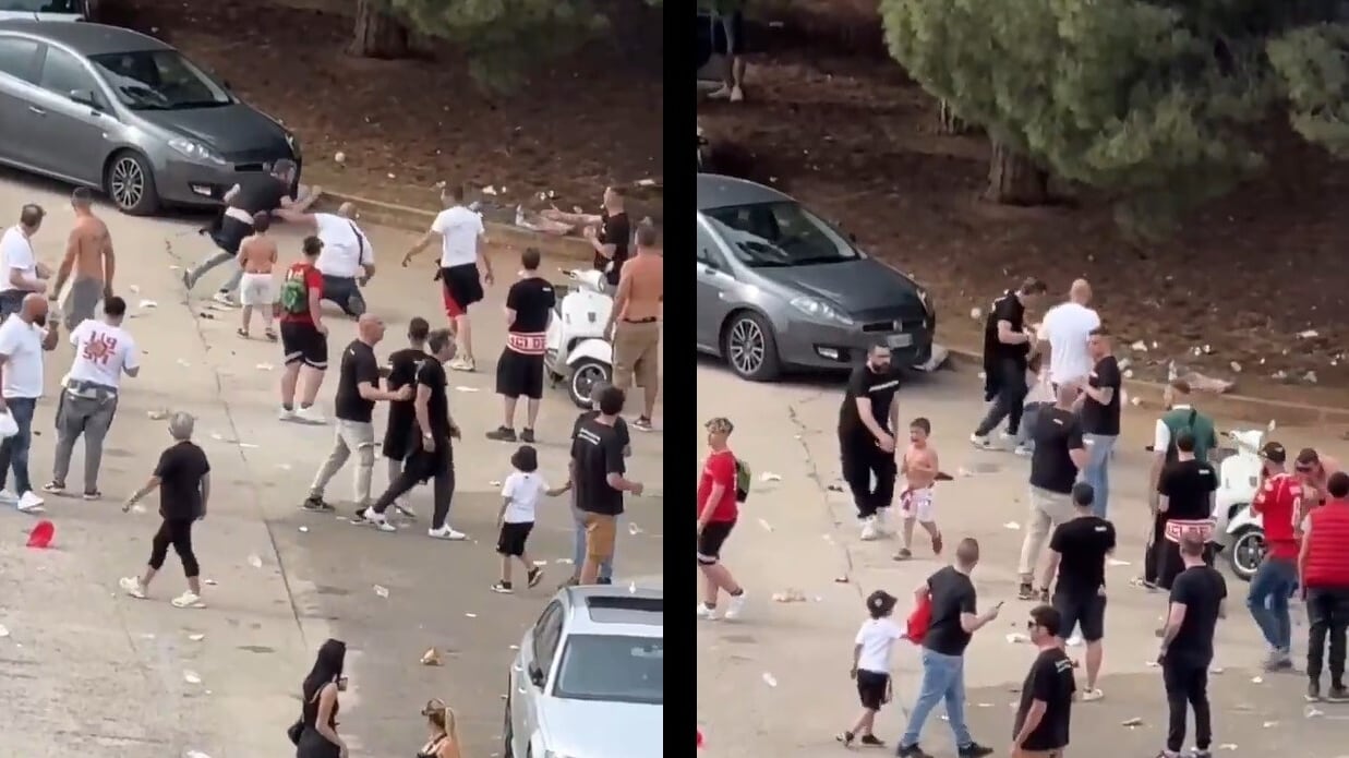 Bari, tre arresti dopo il pestaggio fuori dallo stadio: uno è il padre del bimbo in lacrime per la paura