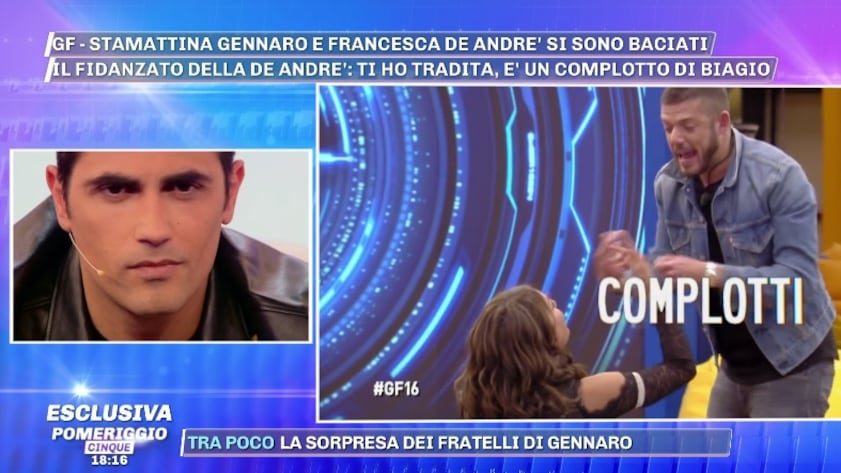 Gf, Biagio D'Anelli accusa il fidanzato della De André: "Mi ha offerto una cena per difenderlo"