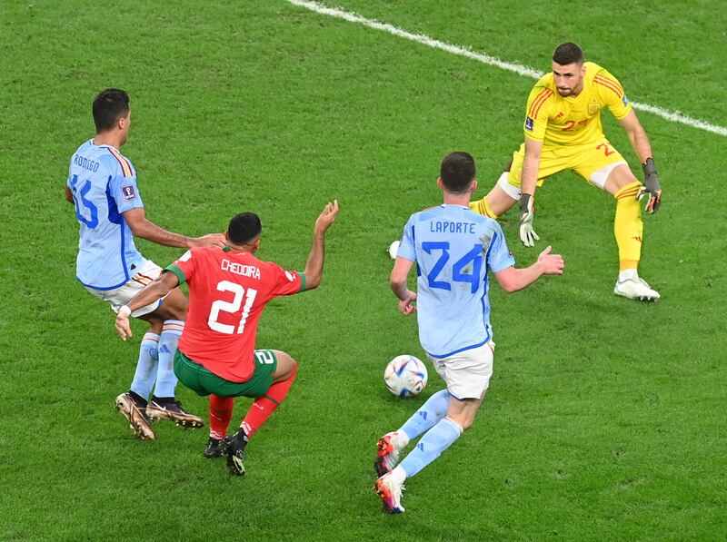 Cheddira con la maglia del Marocco