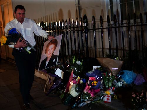 Il saluto a Margaret Thatcher