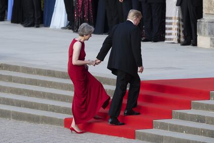 Trump incontra Theresa May a Blenheim Palace 5