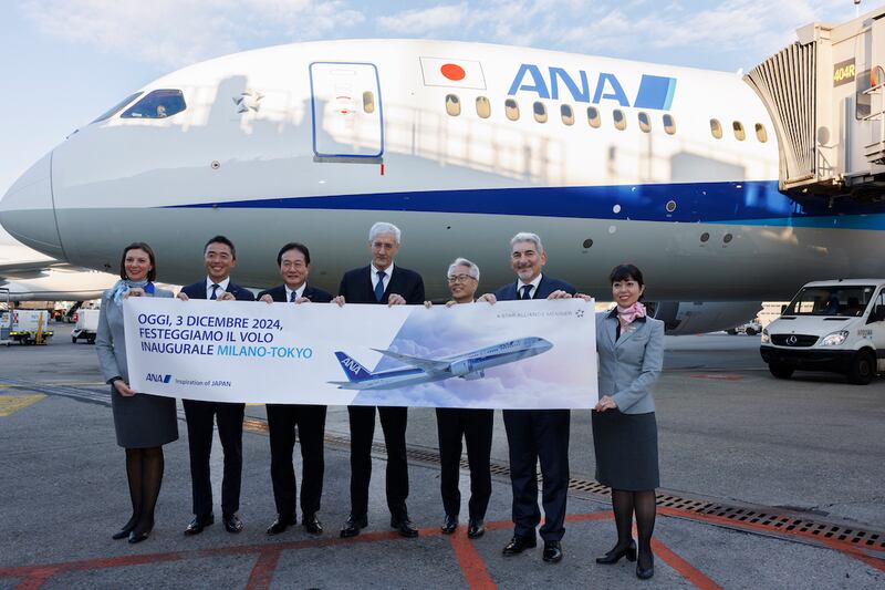 Inaugurazione volo Ana da Malpensa a Tokyo