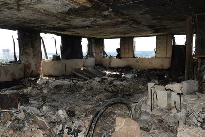 Le immagini della Grenfell Tower dall'interno dopo il rogo 3
