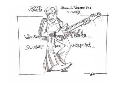 La vignetta del giorno - Mattarella rockstar 1