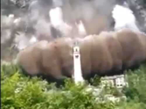 1500 persone bloccate da una frana in Valchiavenna