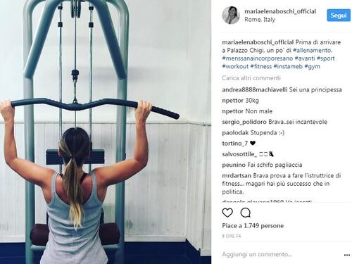Boschi tra "palazzo" e vita privata: la foto in palestra