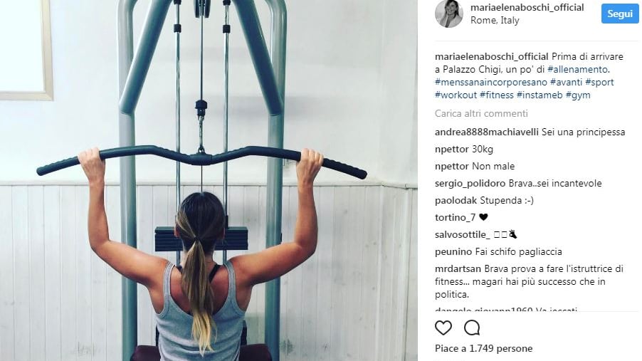 Foto private tra palestra e relax. La "nuova" Boschi strega i social