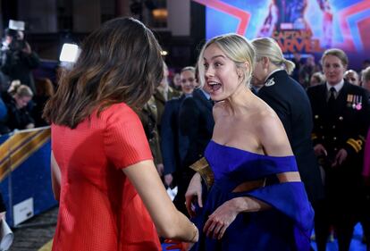Captain Marvel: il cast del film Marvel all'anteprima inglese  7