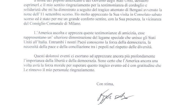 De Corato e La Russa dal console Usa, il "grazie" di Scott