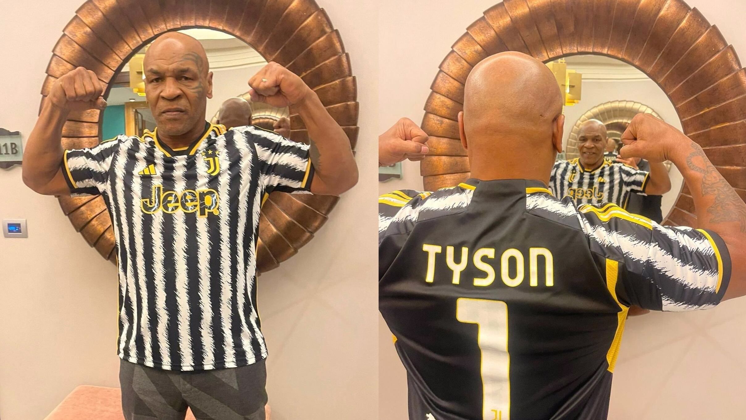 "Da oggi allenamenti più duri...", perché Mike Tyson indossa la maglia della Juventus
