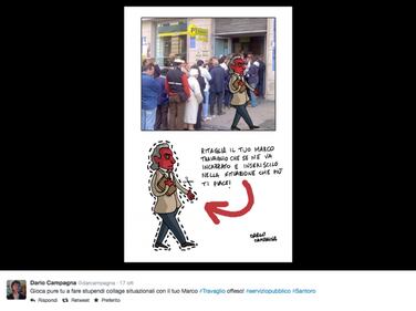 Travaglio che lascia posti diventa un meme 2