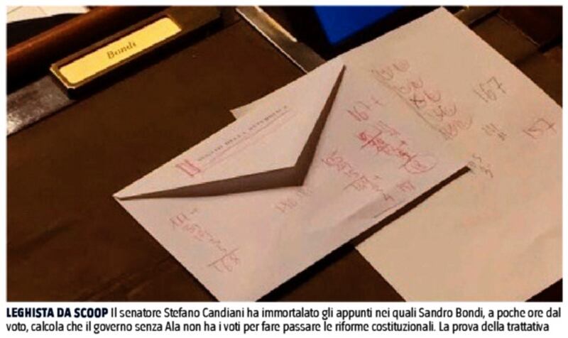 La trattativa tra Renzi e Verdini