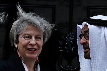 Il principe di Abu Dhabi a Downing Street 5