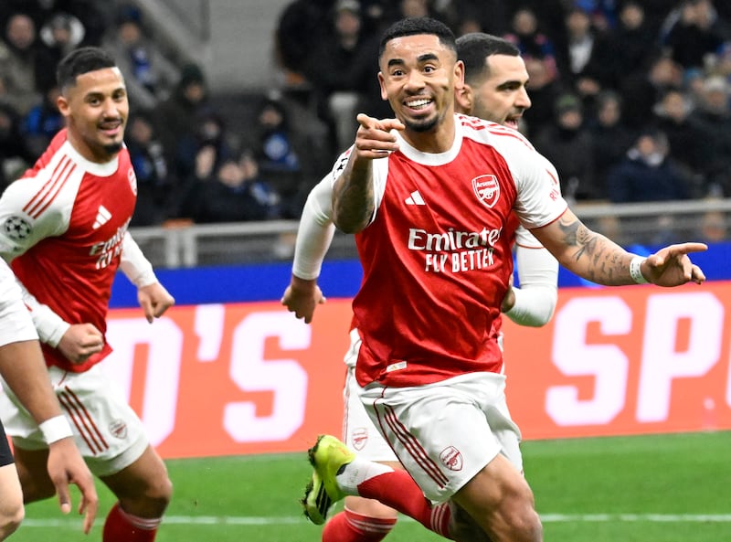 Inter Arsenal Gabriel Jesus celebrazione