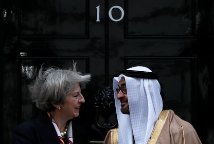 Il principe di Abu Dhabi a Downing Street 2