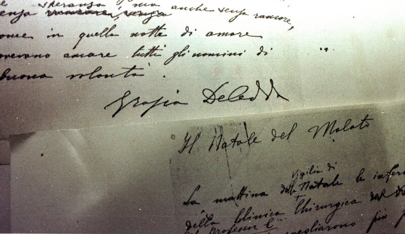 Manoscritto originale di "Canne al vento" 