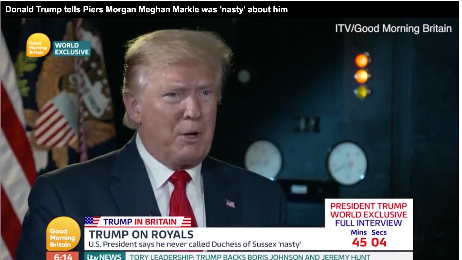 Donald Trump si scusa con il Principe Harry per aver parlato male di Meghan Markle