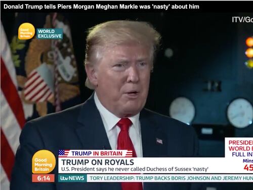 Donald Trump si scusa con il Principe Harry per aver parlato male di Meghan Markle